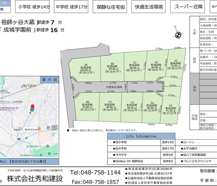 世田谷区砧【土地】　　　　　＿